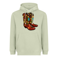 Matcha cowboy boots christmas Heavyweight Hoodie - RanaPortraitStore