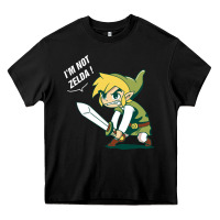 Black i’m not zelda Heavy Core Tee - artisFamous