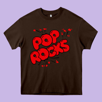 Pop Rocks Heavy Core Tee Designed By Artisfamous