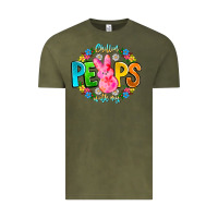Vintage Olive Chillin Peeps With My Vintage Tee - CowhideDigitalArt