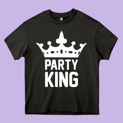 Party King Heavy Core Tee Designed By Artisfamous