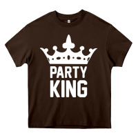 Chocolate Brown party king Heavy Core Tee - artisFamous