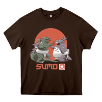Chocolate Brown sumo pop Heavy Core Tee - artisFamous