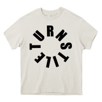 Cream TURNSTILE BLACK ON WHITE Heavy Core Tee - artisFamous