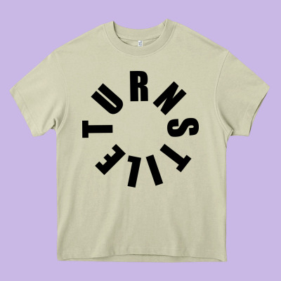 Turnstile Black On White Heavy Core Tee Designed By Artisfamous