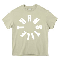 Mossy TURNSTILE WHITE ON BLACK. Heavy Core Tee - artisFamous