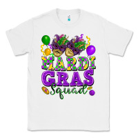 White Mardi Gras squad Classic Tee - FaDigitalArtStudio