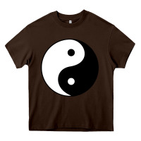 Chocolate Brown Yin and yang Heavy Core Tee - artisFamous