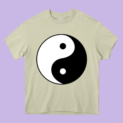 Yin And Yang Heavy Core Tee Designed By Artisfamous
