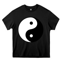 Black Yin and yang Heavy Core Tee - artisFamous