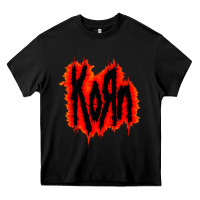 Black vintage kor'n Heavy Core Tee - artisFamous