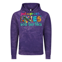 Cloud Purple just a girl who loves sea turtle Vintage Hoodie - Artiststas