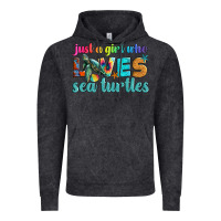 Vintage Black just a girl who loves sea turtle Vintage Hoodie - Artiststas