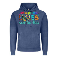 Vintage Denim just a girl who loves sea turtle Vintage Hoodie - Artiststas