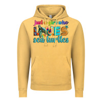 Vintage Mustard just a girl who loves sea turtle Vintage Hoodie - Artiststas