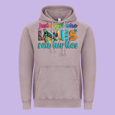 Just A Girl Who Loves Sea Turtle Vintage Hoodie Designed By Artiststas