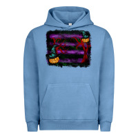 Pigment Pebble Blue halloween witch hat backround Urban Hoodie - RanaPortraitStore