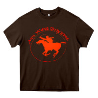Chocolate Brown neil young Heavy Core Tee - artisFamous