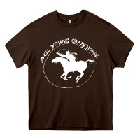 Chocolate Brown neil young Heavy Core Tee - artisFamous