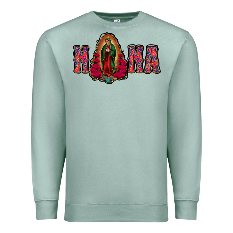 Nana Lady Of Guadalupe Premium Sweatshirt by Jasminsmagicworld | Teevron