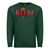 Sports Green Nana Lady Of Guadalupe Premium Sweatshirt - Jasminsmagicworld