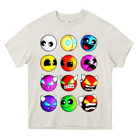 Cream geometry dash difficulty  faces Heavy Core Tee - artisFamous