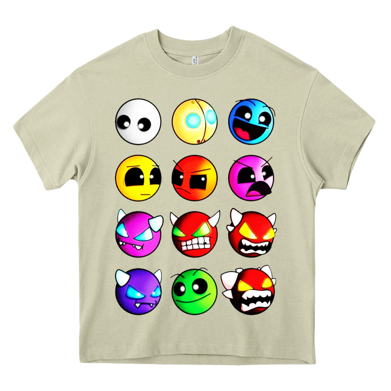 Geometry Dash Difficulty  Faces Heavy Core Tee by artisFamous | Teevron