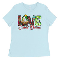 Baby Blue Love Came Down Ladies Tee - CowhideDigitalArt