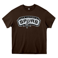 Chocolate Brown san antonio sport Heavy Core Tee - artisFamous
