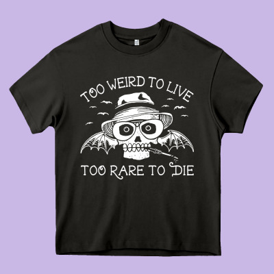 Too Weird To Live Too Rare To Die Heavy Core Tee Designed By Artisfamous