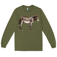 Army Green american mammoth jackstock donkey Long Sleeve Tee - LillyAllenDesigns