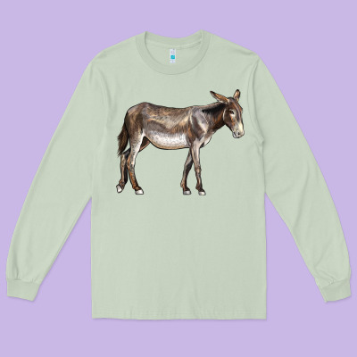 American Mammoth Jackstock Donkey Long Sleeve Tee Designed By Lillyallendesigns
