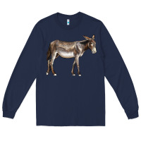 Navy american mammoth jackstock donkey Long Sleeve Tee - LillyAllenDesigns