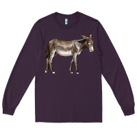 Plum american mammoth jackstock donkey Long Sleeve Tee - LillyAllenDesigns
