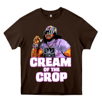 Chocolate Brown macho cream of the crop Heavy Core Tee - artisFamous