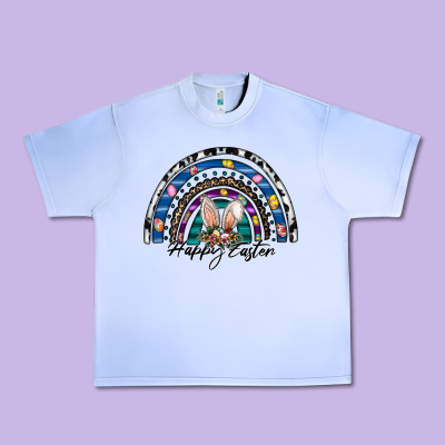 Happy Easter Rainbow Urban Heavy Tee Designed By Cowhidedigitalart