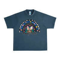 Midnight Navy happy easter rainbow Urban Heavy Tee - CowhideDigitalArt