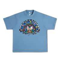 Pebble Blue happy easter rainbow Urban Heavy Tee - CowhideDigitalArt
