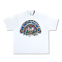 White happy easter rainbow Urban Heavy Tee - CowhideDigitalArt