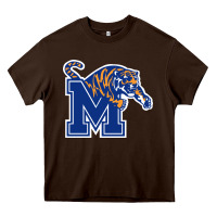 Chocolate Brown the memphis athletic teams tigers Heavy Core Tee - artisFamous