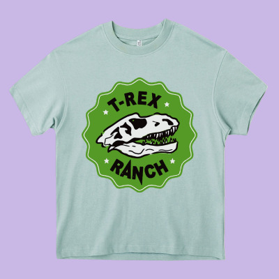 T Rex Ranch Heavy Core Tee Designed By Artisfamous