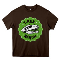Chocolate Brown t rex ranch Heavy Core Tee - artisFamous
