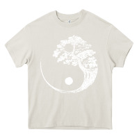 Cream yin yang bonsai tree Heavy Core Tee - artisFamous