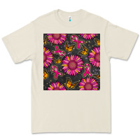 Bone breast cancer sunflower seamless pattern Premium Tee - BundleAndBundleShop