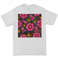 Dove Grey breast cancer sunflower seamless pattern Premium Tee - BundleAndBundleShop