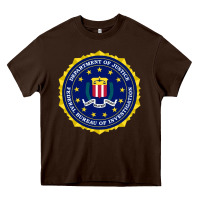 Chocolate Brown fbi Heavy Core Tee - artisFamous