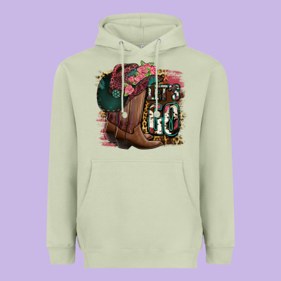 Let's Go Heavyweight Hoodie Designed By Jasminsmagicworld
