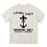 Cream cajun navy Heavy Core Tee - artisFamous