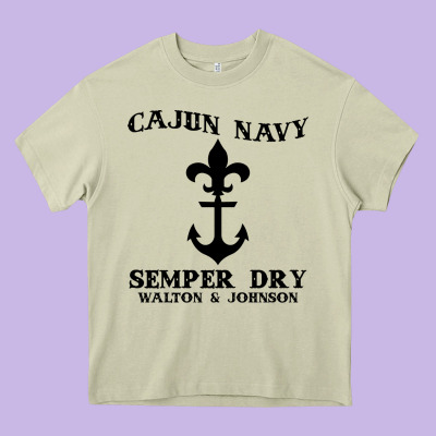 Cajun Navy Heavy Core Tee Designed By Artisfamous