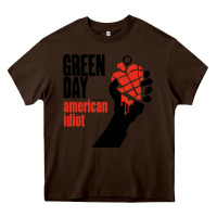 Chocolate Brown american idiot Heavy Core Tee - artisFamous